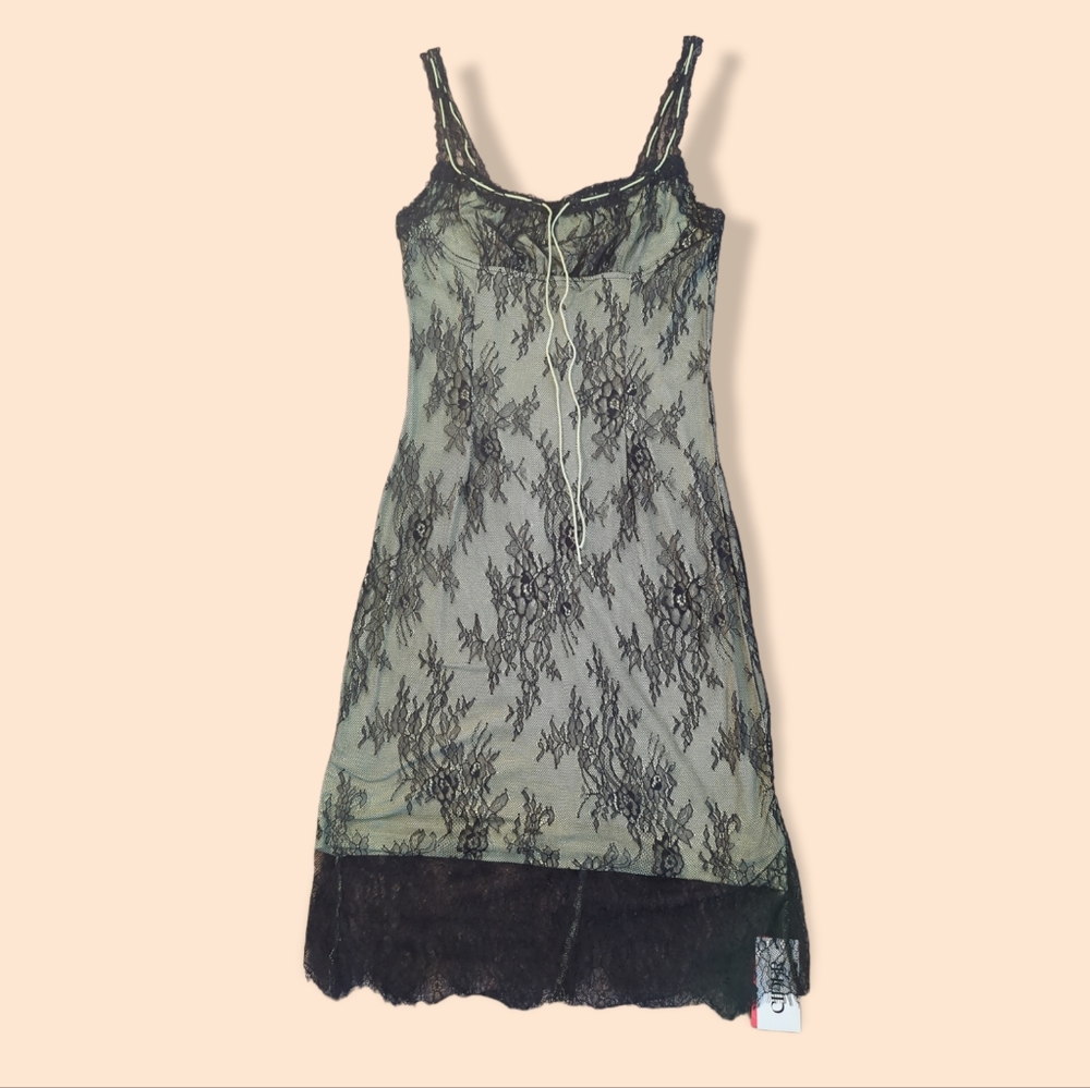 Olive Green lace Cami dress